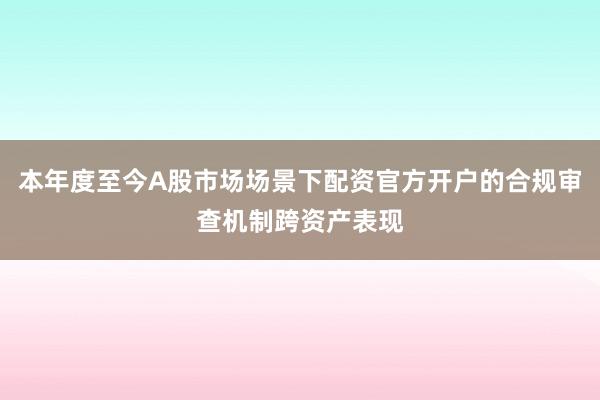 本年度至今A股市场场景下配资官方开户的合规审查机制跨资产表现