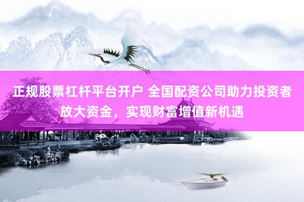 正规股票杠杆平台开户 全国配资公司助力投资者放大资金，实现财富增值新机遇